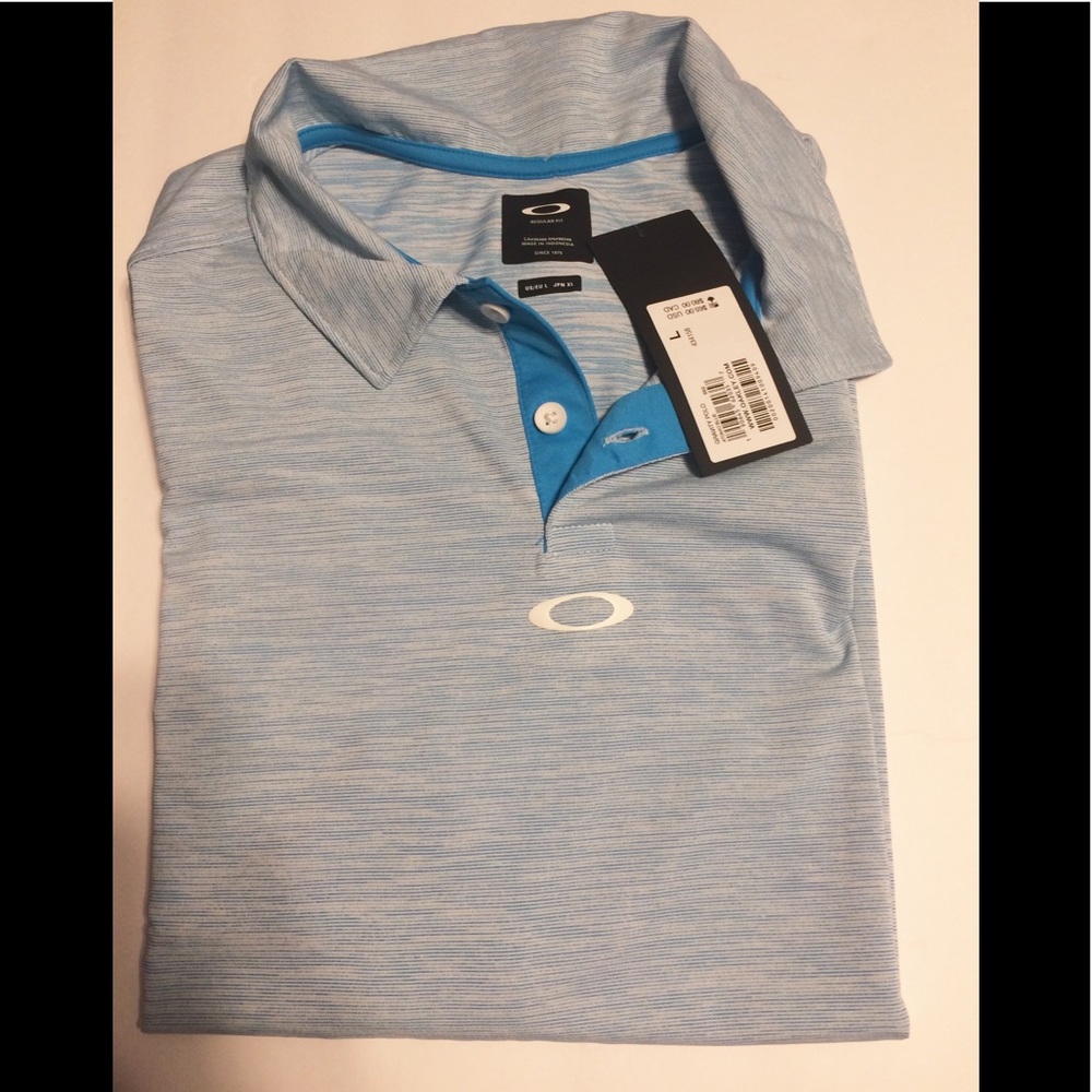 Oakley / large / atomic blue/ gravity polo / mens